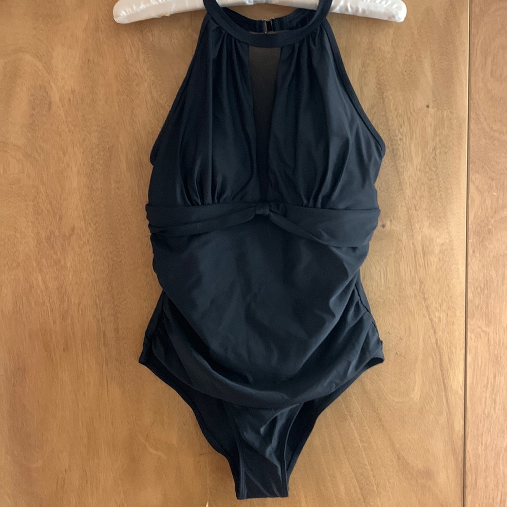 New! Large black one piece swim suit